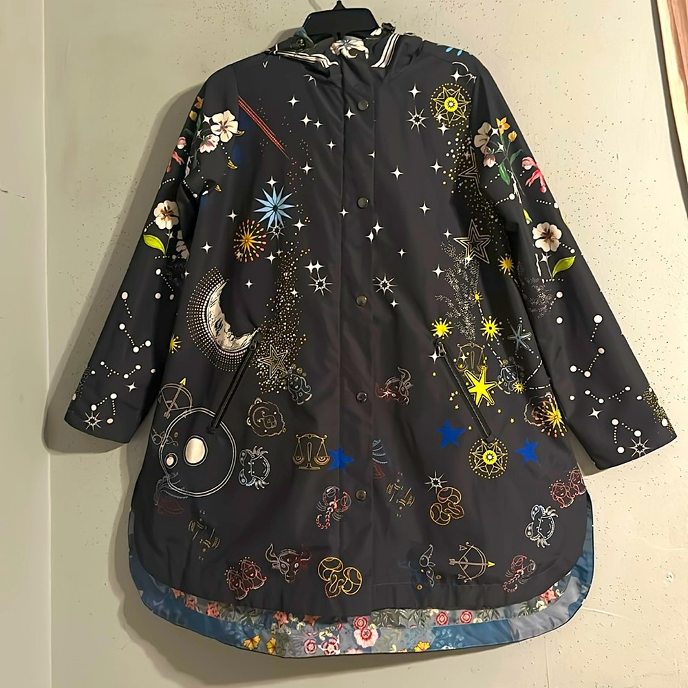 Johnny Was reversible coat. Rain resistant NWOT - Picture 5 of 12